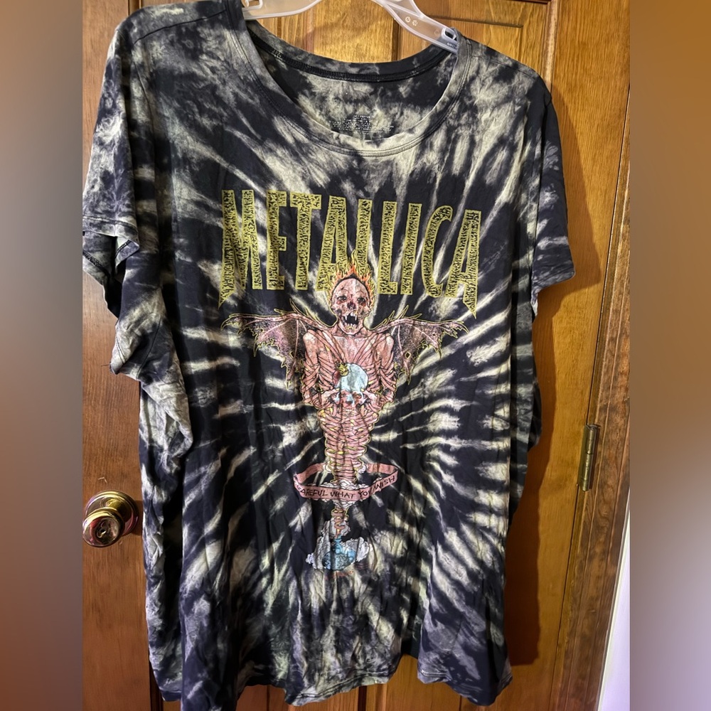 Retro Metallica tie dye shirt